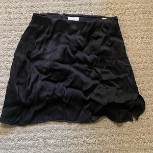 Black satin aritzia skirt